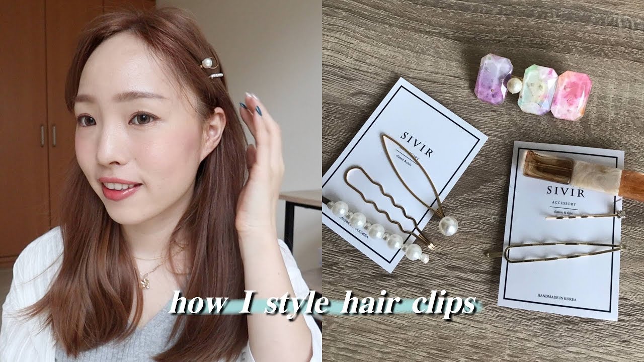 一些髮夾造型的心得分享 how I style hair clips 2019  l EVALIN