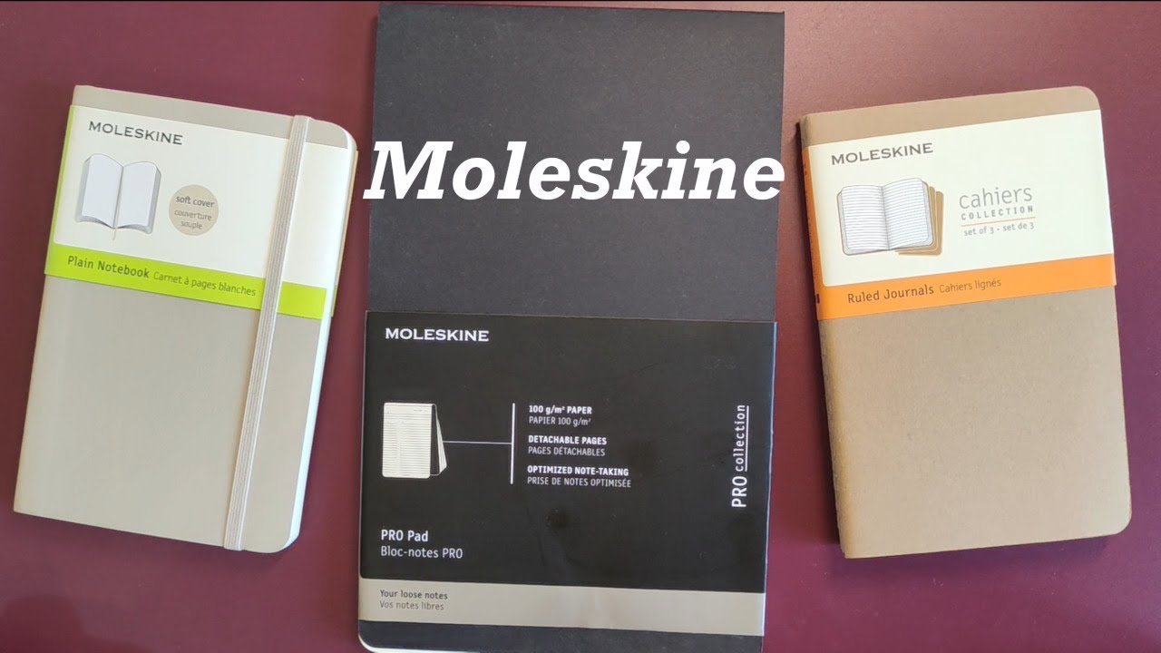 Moleskine taccuino soft cover, set 3 cahiers, blocco ProPad