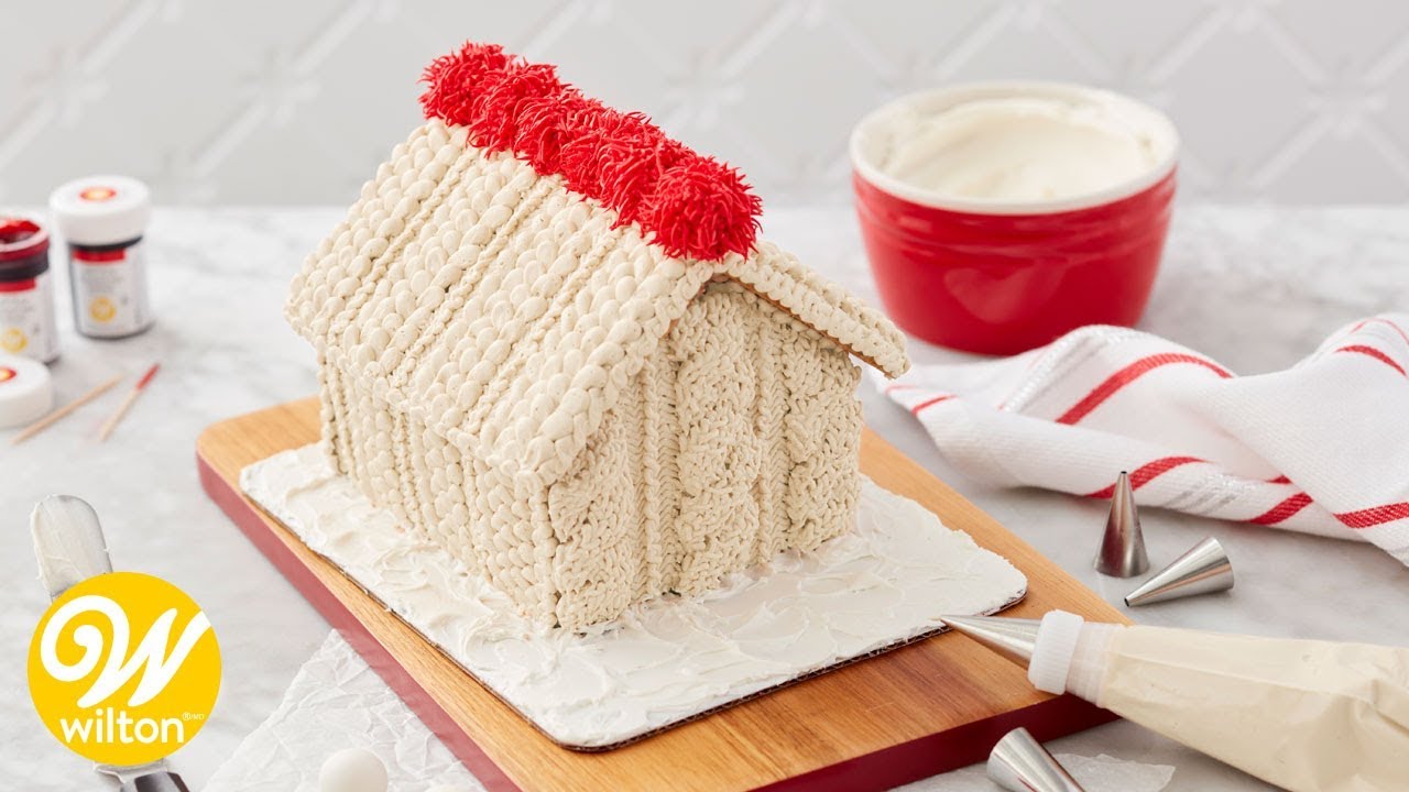 How to Make a Cozy Knit Decorated Gingerbread House | Wilton
