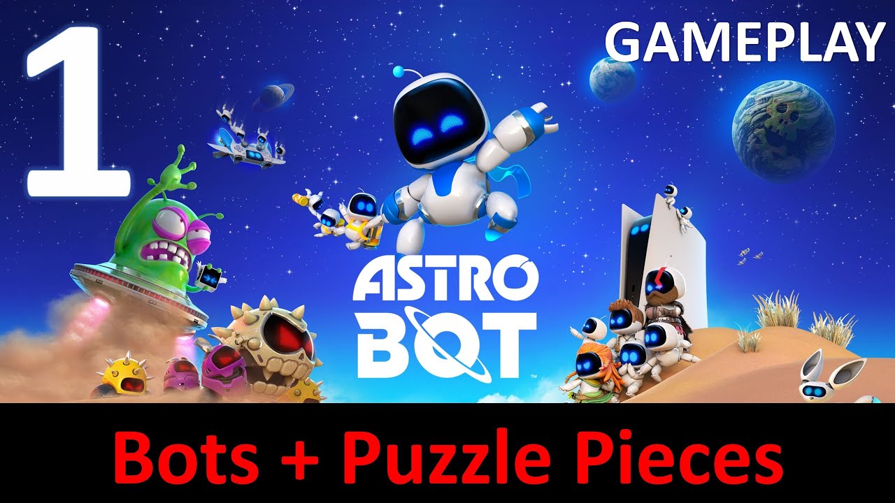 Astro Bot 2024 PS5 Gameplay and Walkthrough | All bots and puzzle pieces | Sky Garden and much more