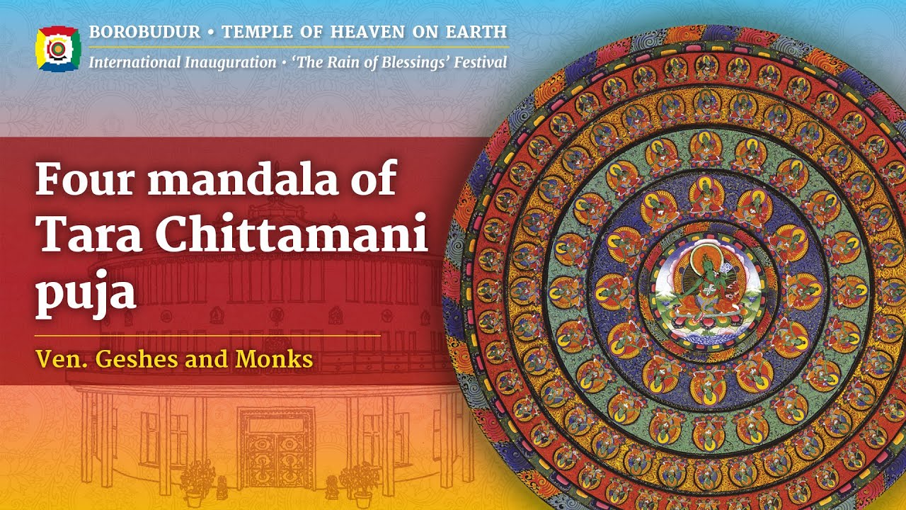 Puja of four mandalas of Tara Cittamani with ven. monks