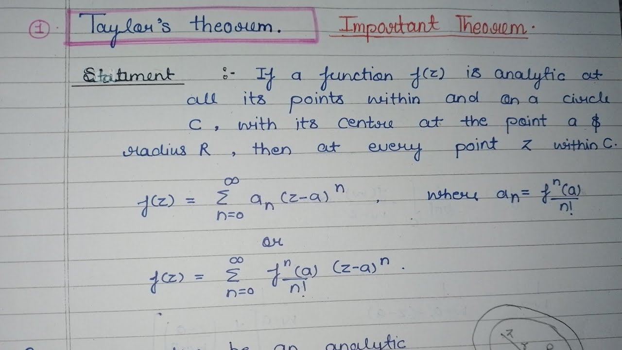 Taylor Theorem Proof Complete| Complex Analysis |CSIR NET |M.sc|B.sc|