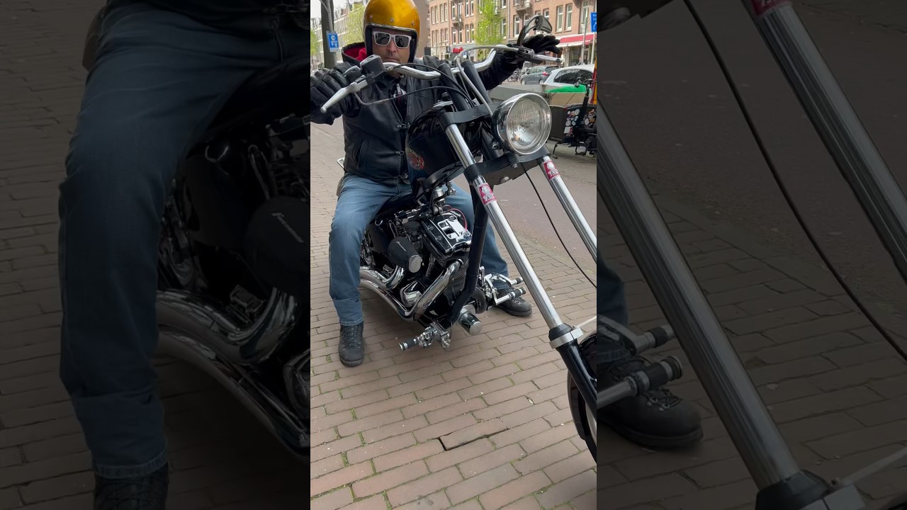 High in Amsterdam! #highneck #chopper #harleydavidson #rustygoldmotorshop