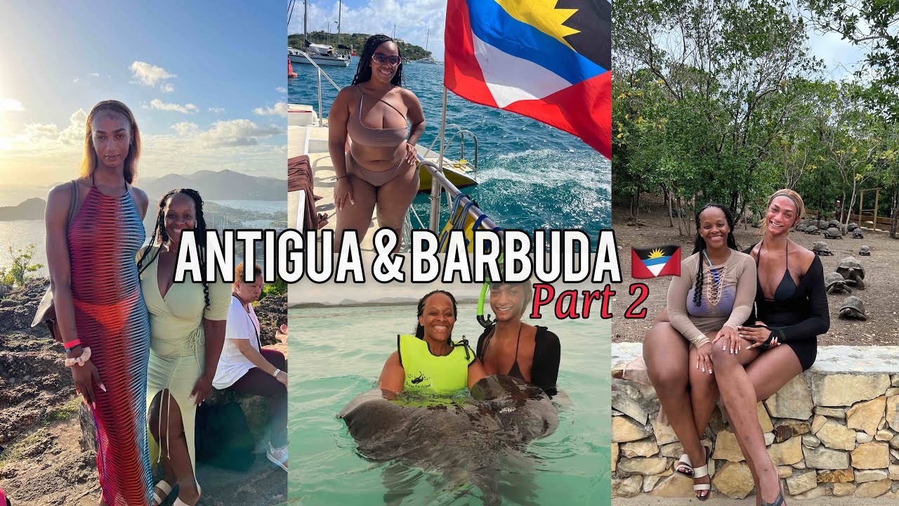 [ANTIGUA & BARBUDA VLOG] STINGRAY CITY + Feeding Huge Tortoises + Shirley Heights