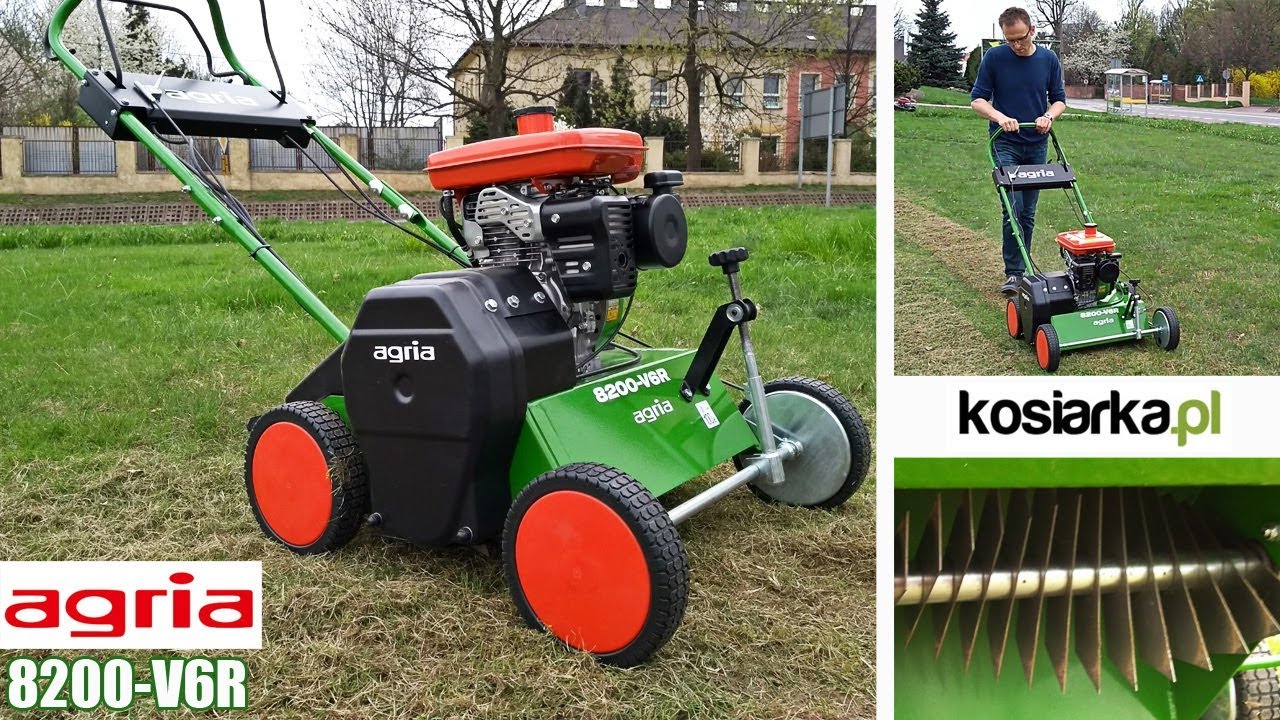 AGRIA 8200-V6R - wertykulator przeciwbieżny z napędem - recenzja + praca
