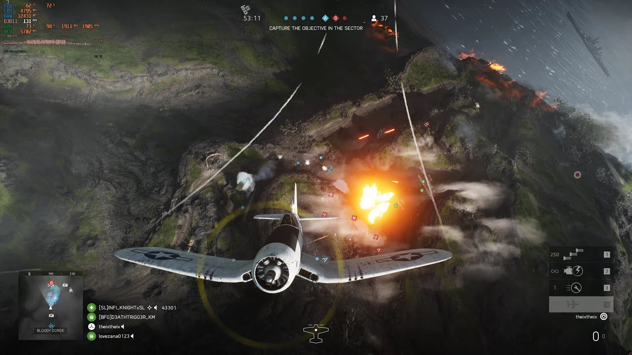Battlefield V Corsair F4U-1C ASM-N-2 Bat Glide Bomb Gameplay no commentary.