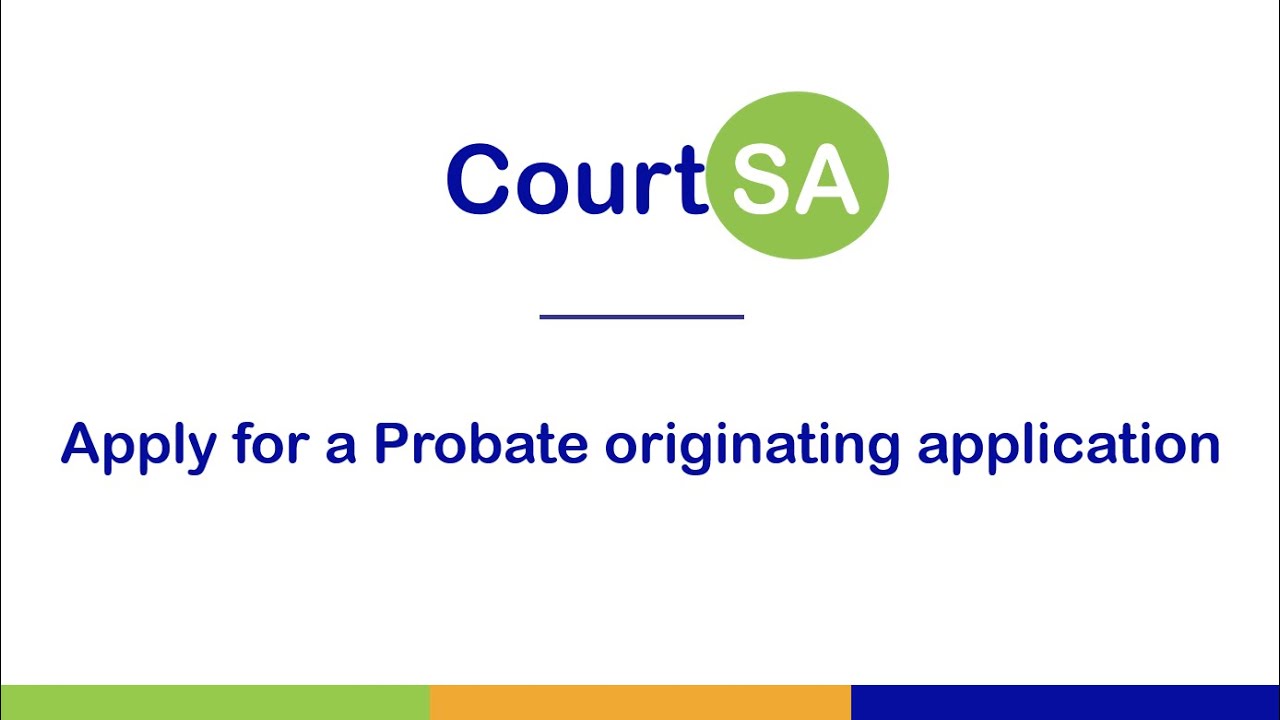Apply for a Probate Originating Application