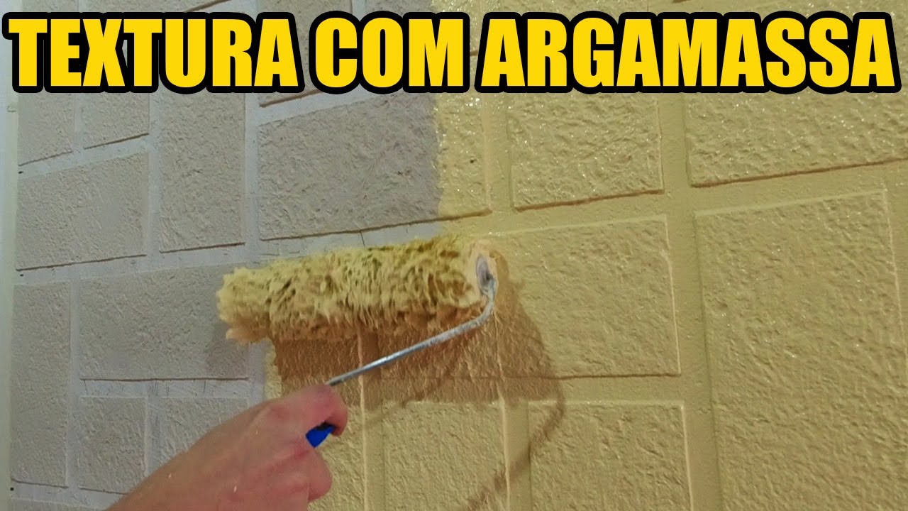 TEXTURA COM ARGAMASSA faça você mesmo