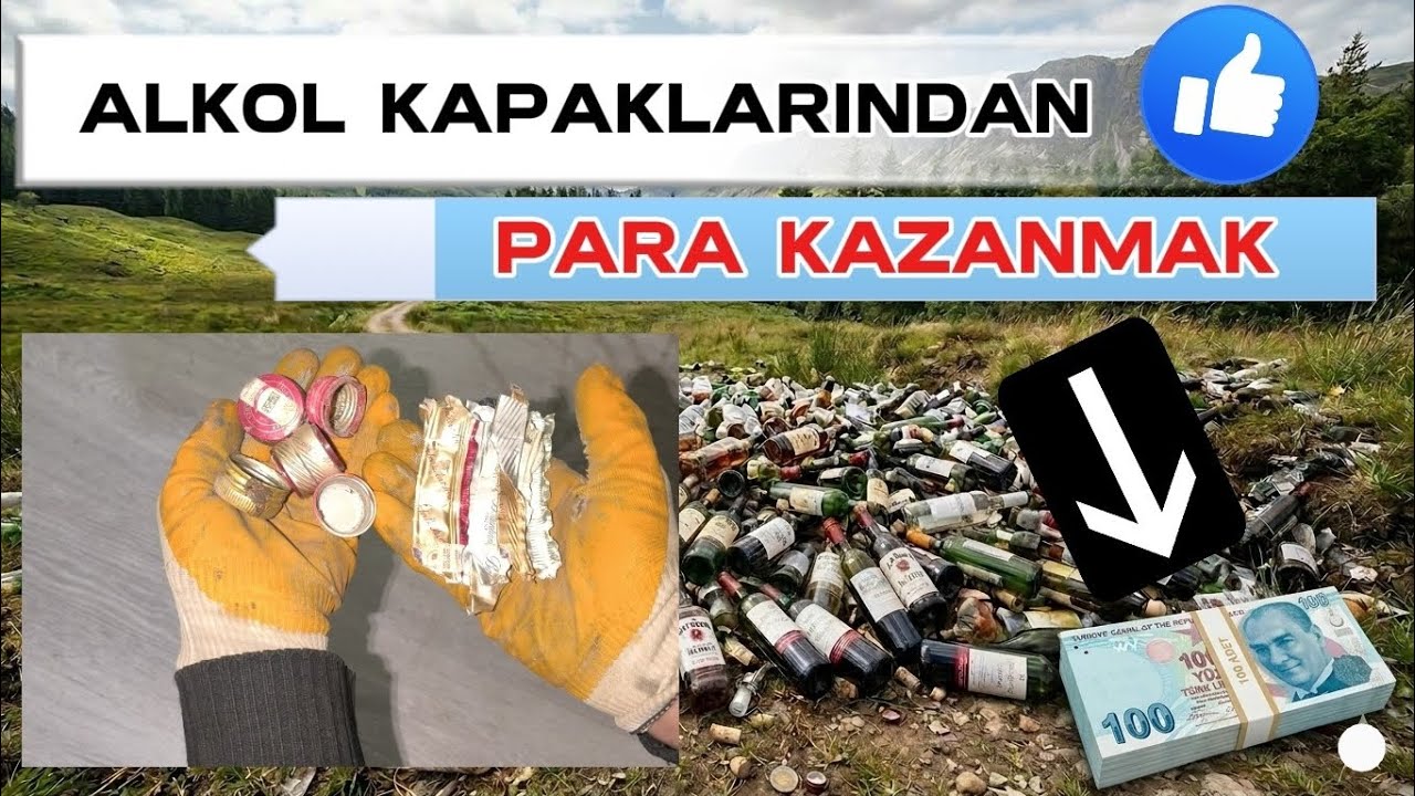 ALKOL KAPAKLARINDAN PARA KAZANMAK . SENDE TOPLA SENDE KAZAN . #parakazanma #ekgelir #hurdatoplama 