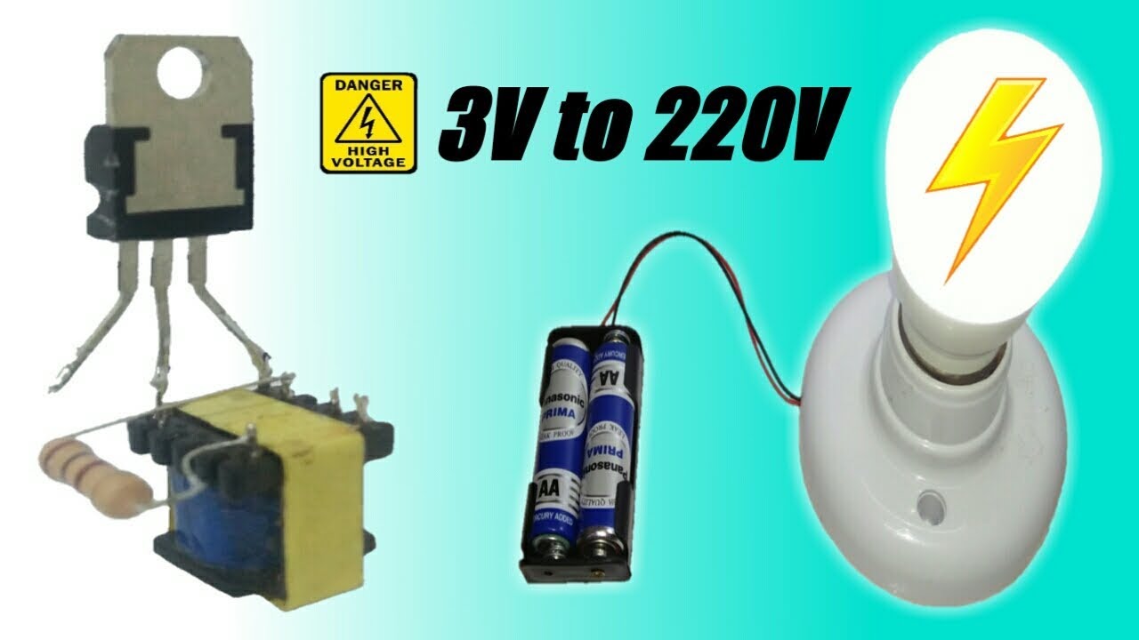 3V to 220V - Joule Thief Inverter Circuit