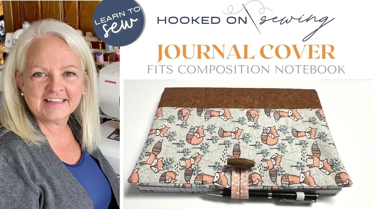 Learn to Sew a Composition Notebook Journal Cover | Janome Memory Craft 8200 QCP Sewing Machine
