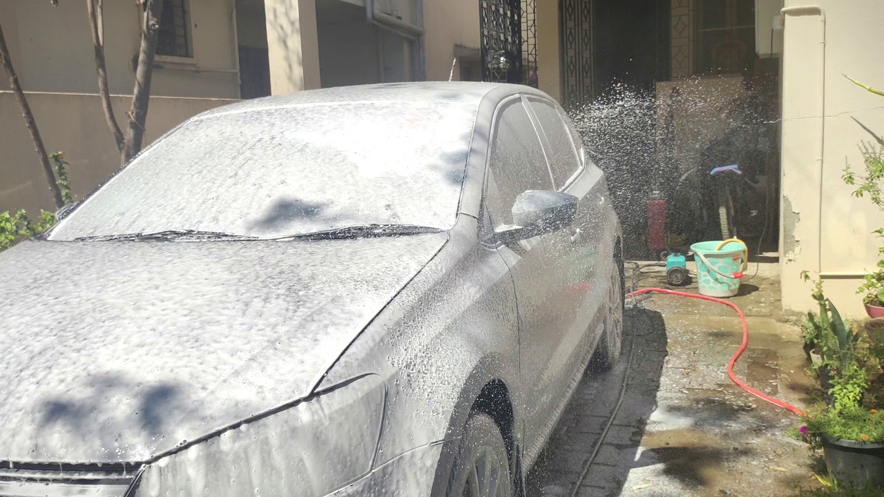 VW Polo Foam Washing - Mobile Car Spa