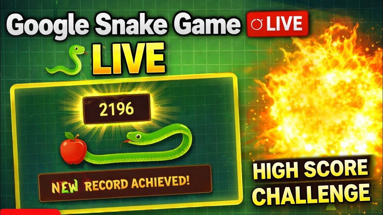 Google Snake Game LIVE 🐍 | New High Score Challenge 🔥 #shortsfeed #shortslive #snake