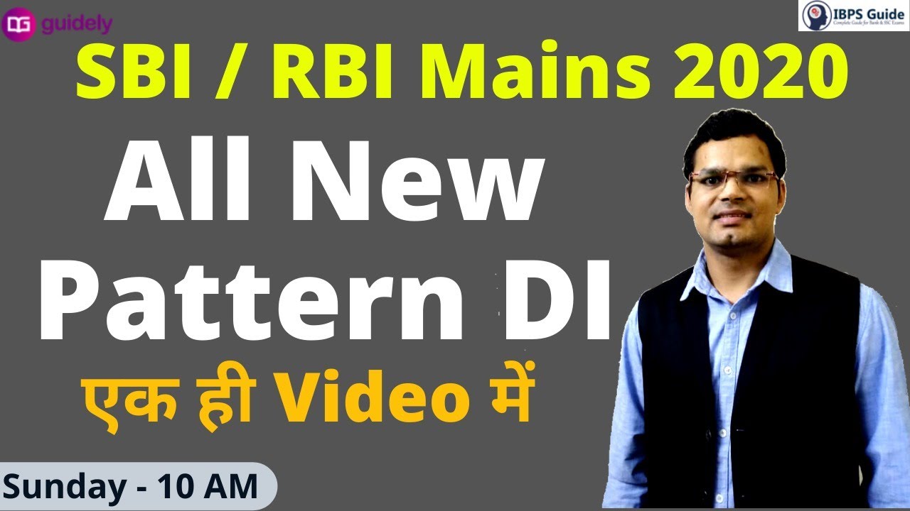 SBI Clerk Mains 2020 | New Pattern DI | All types of DI in 1 Video | Mahipal Sir