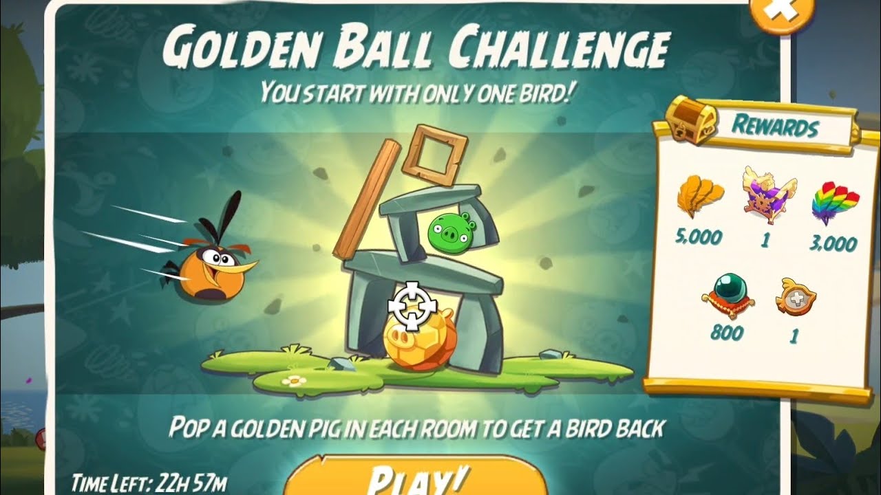 Angry birds 2 Bubbles Golden Ball Challenge today (10 june 2026) ( easy gameplay)( no gems gameplay)