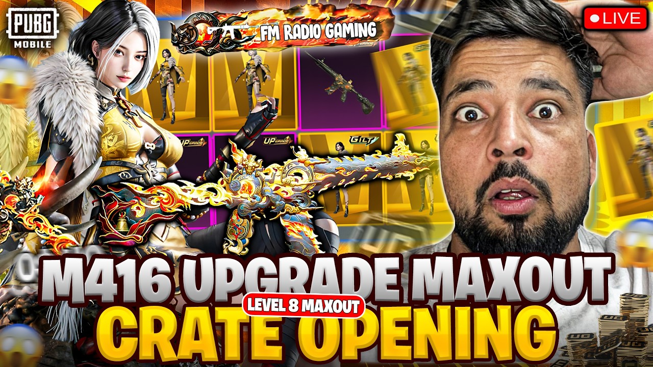 Fire M416 Crate Opening + Maxed Out $50,000 Uc - FM RADIO GAMING