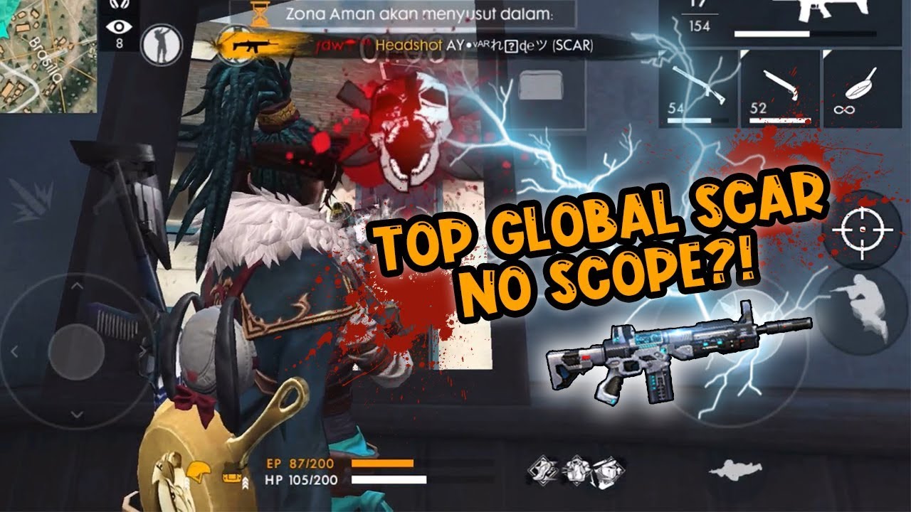 TOP GLOBAL SCAR NO SCOPE INDONESIA?! PALA AUTO COPOT ~