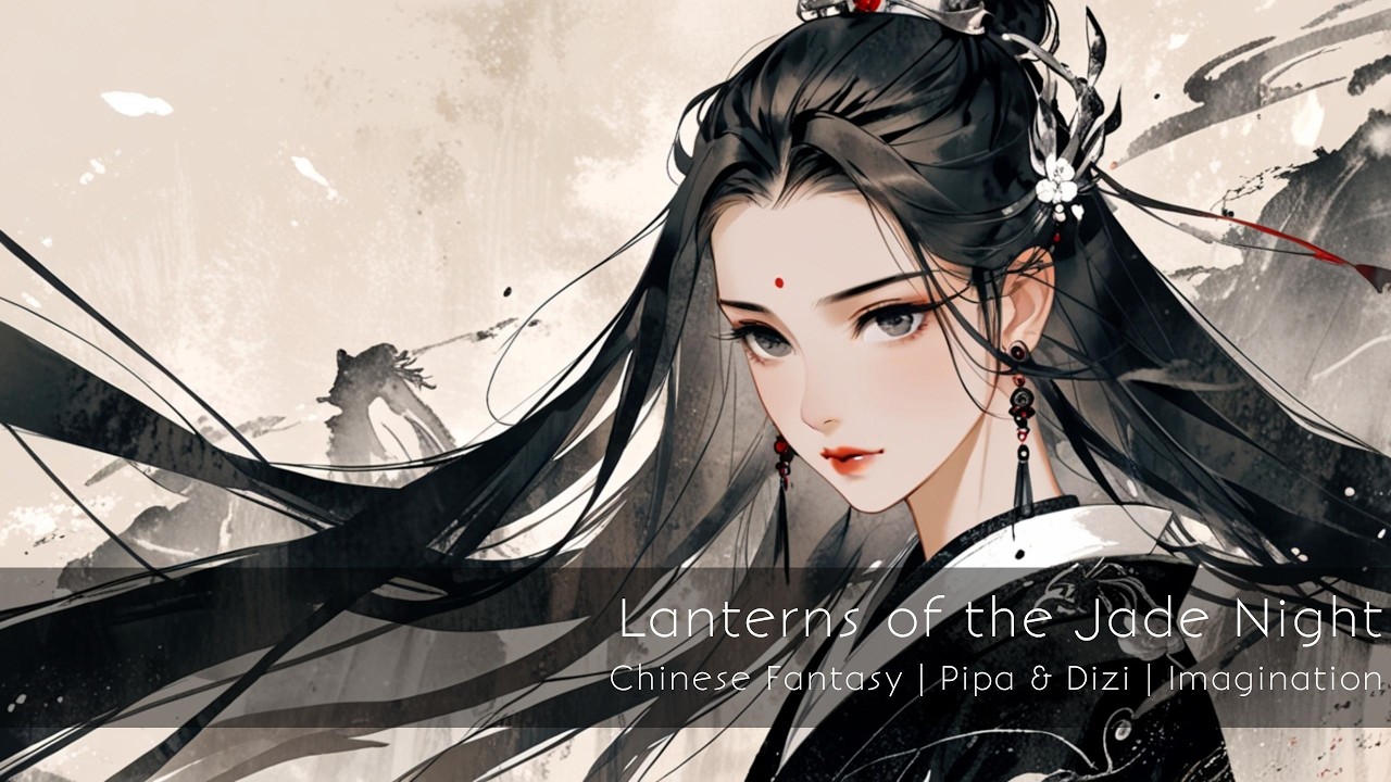Chinese Fantasy Music – Lanterns of the Jade Night | Pipa & Dizi  for Relaxation,Study & Imagination