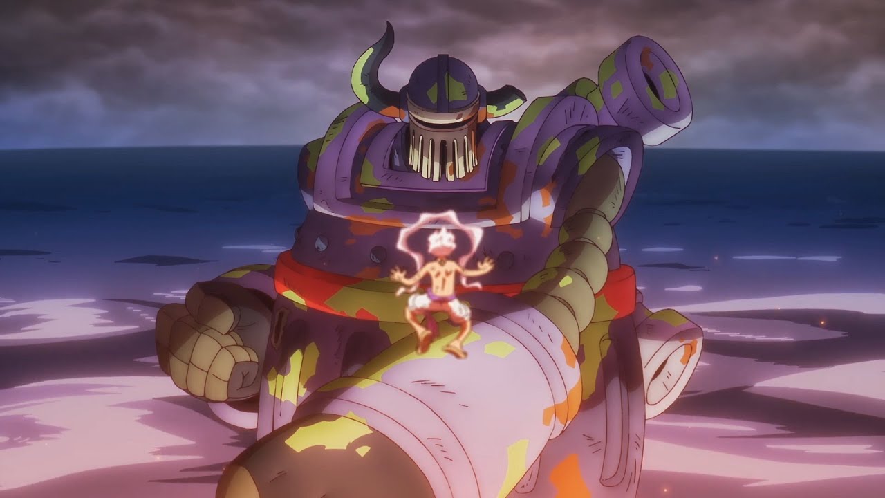 One Piece Episode 1151 &ndash; Gear 5 Luffy Holds Off the Gorosei as Emet The Iron Giant Saves Everyone