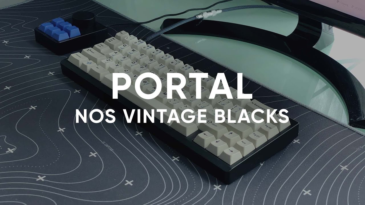 Portal by Parallel Limited with NOS Vintage Blacks on Aluminium Plate - Typing Test