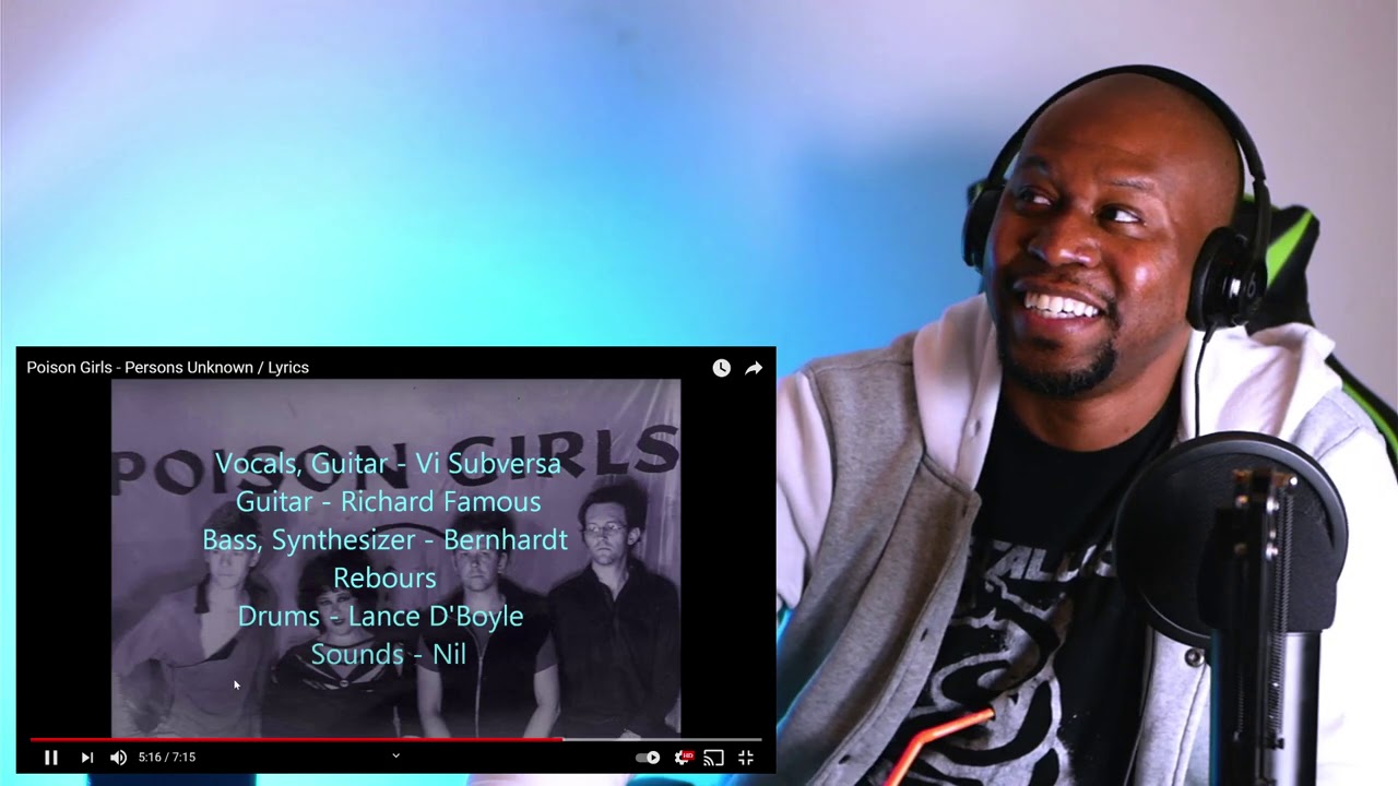 Awesome punk Rock Reaction To Poison Girls - Persons Unknown
