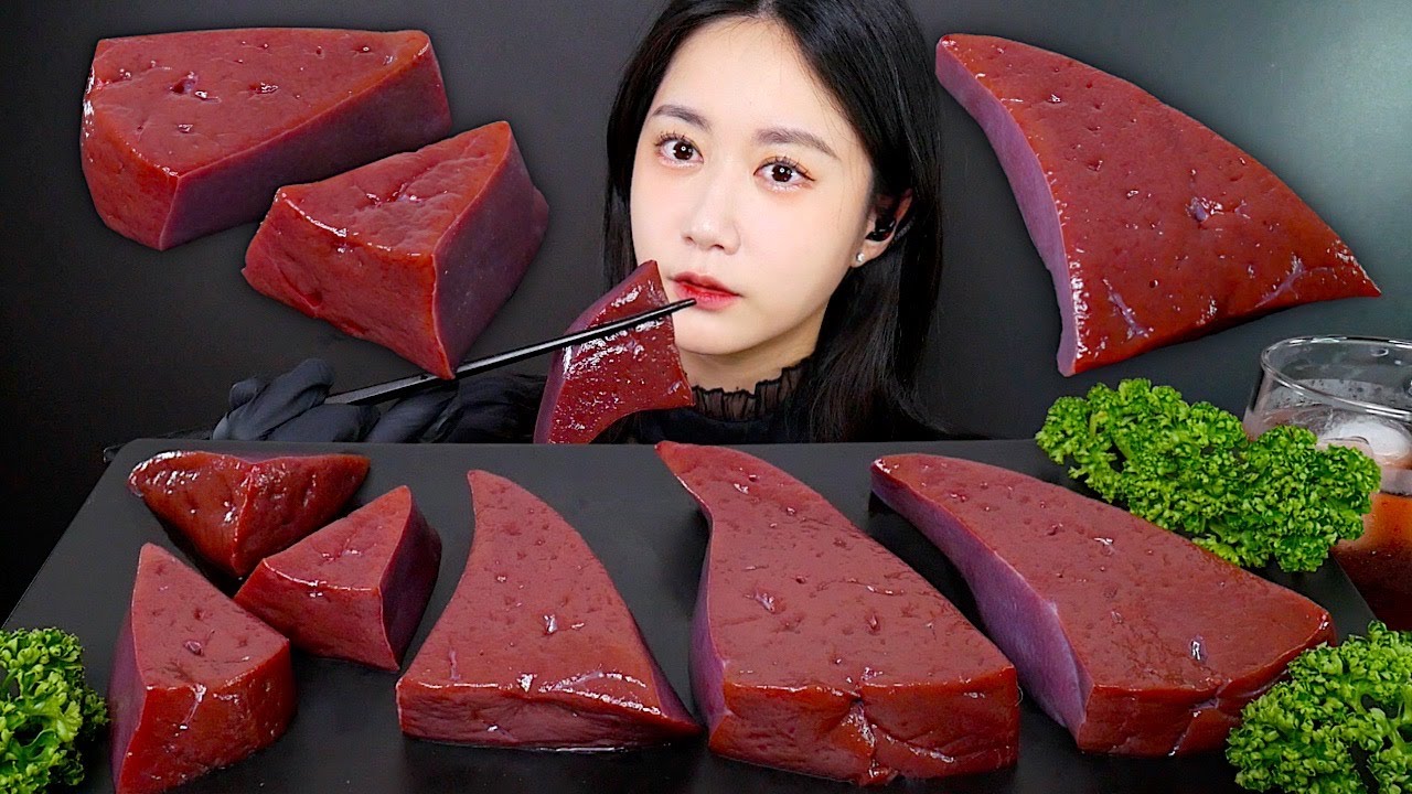 МУКБАНГ Свежий Хрустящий Сырая Печень❤️‍🔥 Сырая Говяжья Печень | MUKBANG | АСМР | EATING SHOW