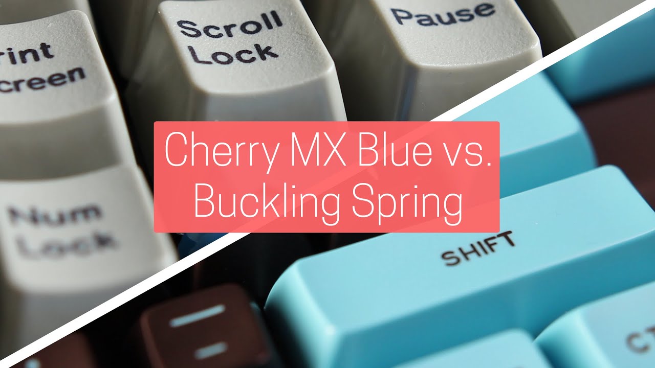 Клавиатурные переключатели Cherry MX blue и Buckling Spring