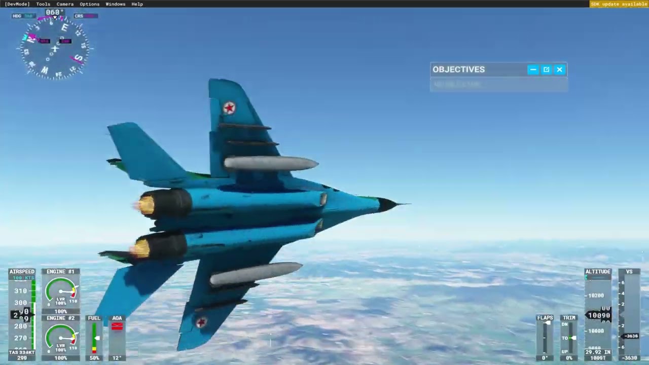NORTH KOREAN MIG 29 FLIGHT OUT OF SUNAN AIRFIELD--MICROSOFT FLIGHT SIMULATOR