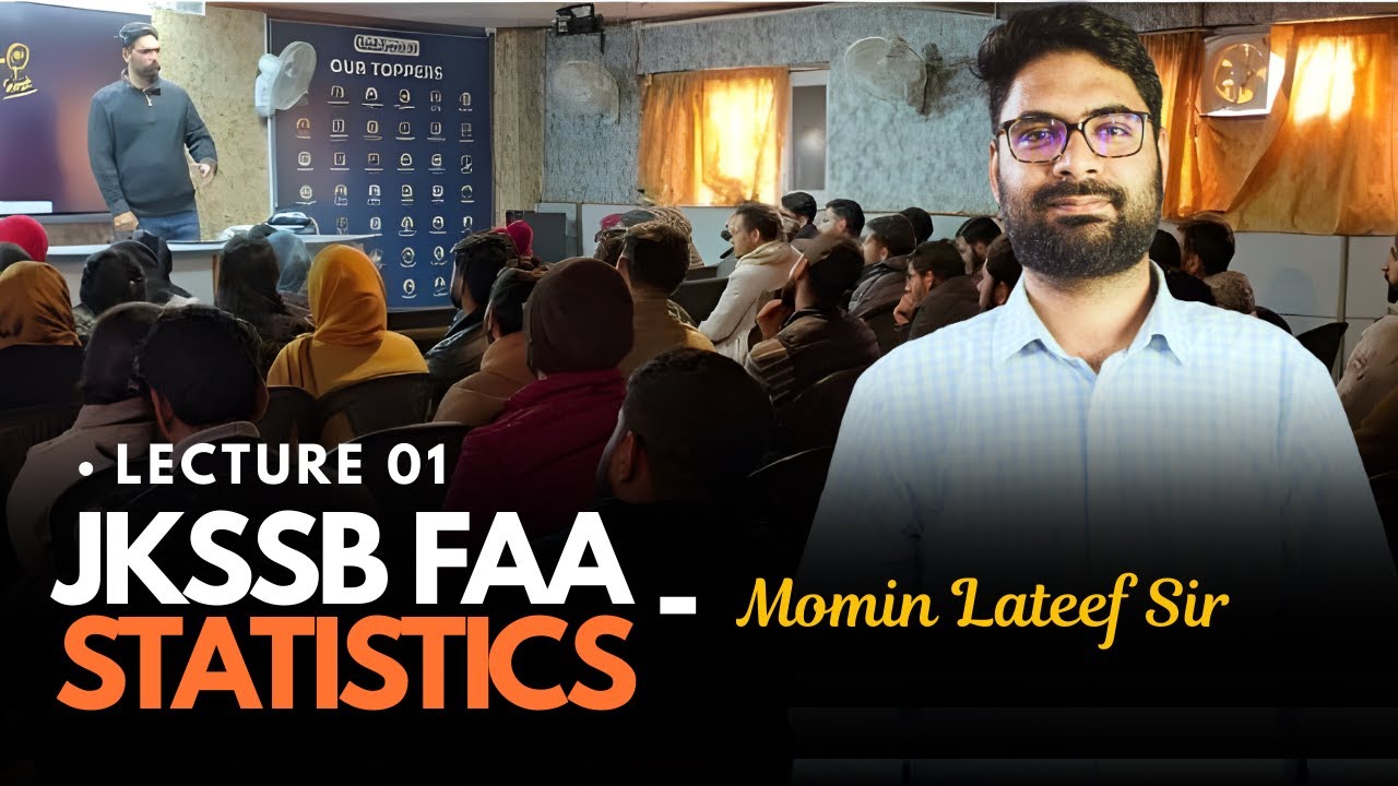 JKSSB FAA : Statistics Introduction (L-1)🔥🔥🔥