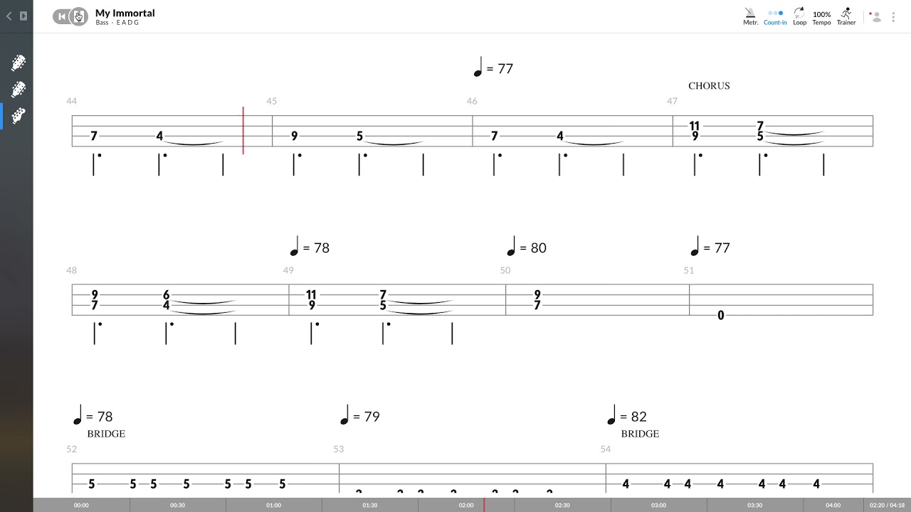 Evanescence - My Immortal (FANCY BASS TAB PLAY ALONG)