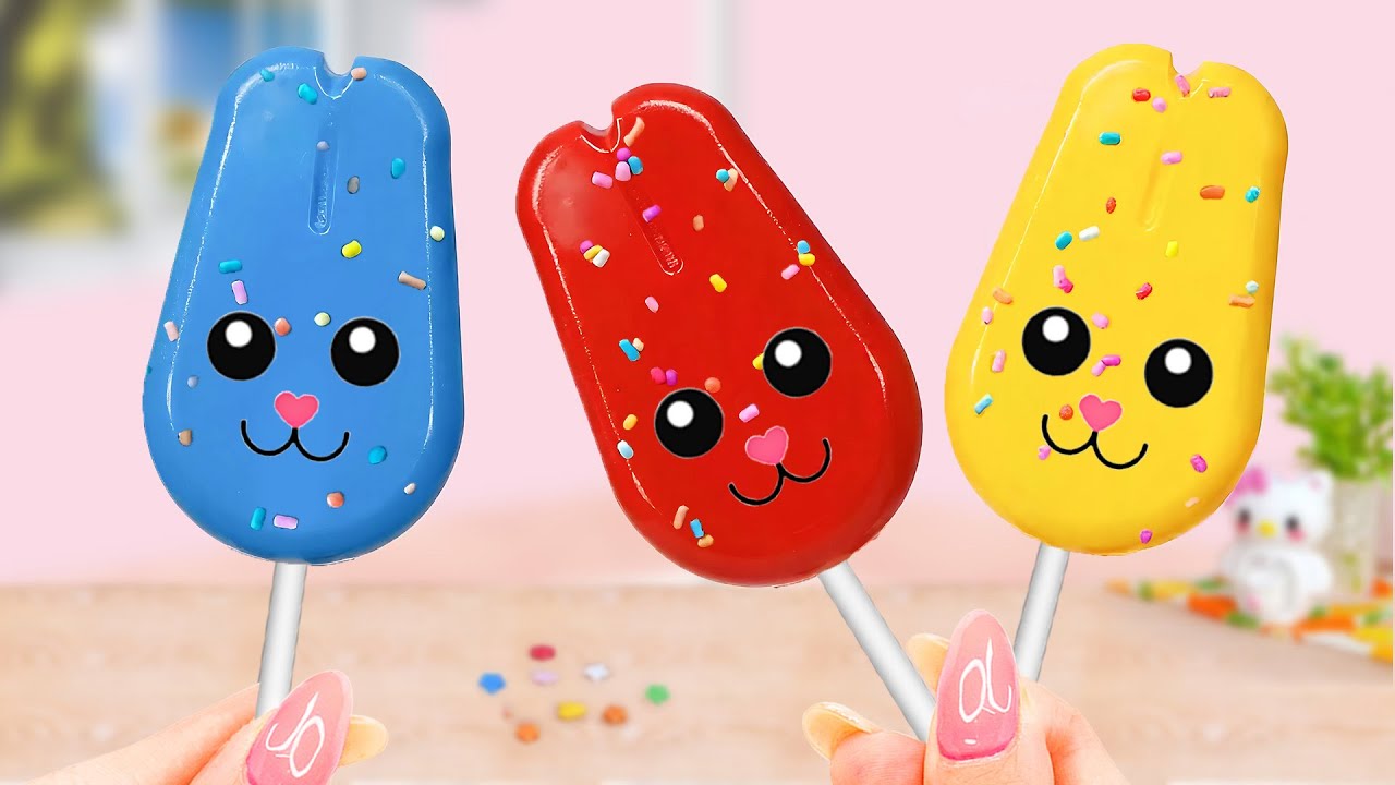 🌺Cute Rainbow Rabbit Jelly DIY🌺Satisfying Miniature Rainbow Ice Cream Cake Decorating Ideas💗