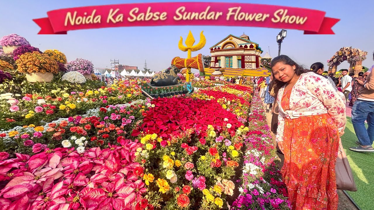 First Time Aayi Hoon Ghoomne 😍 | Utsav Flower Festival In Noida #flowerfestival #vlog 56