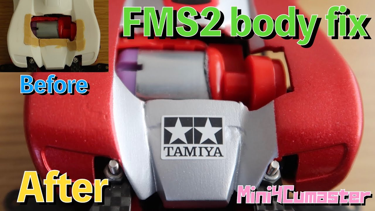 【Mini4WD】FMS2 Saber body completed! Repair with putty!【Mini4Cumaster】