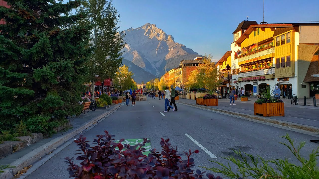 Driving tour in beautiful Banff Town and surrounding area, Alberta Canada