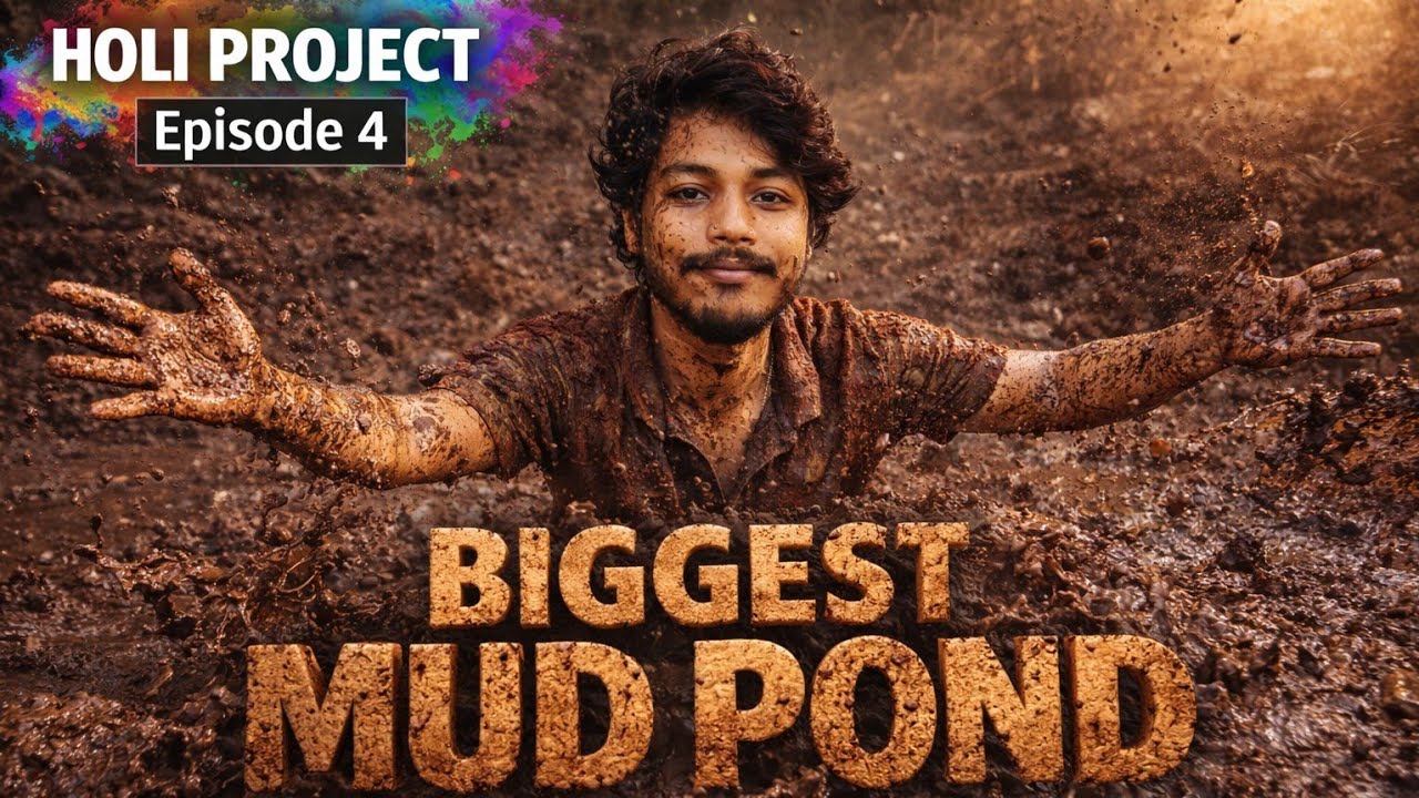 Biggest 🤯 Mud Pond Challenge 😱|Holi🌈Project Episode 4 |Ultimate Holi Festival 2026💥 #trending #holi 