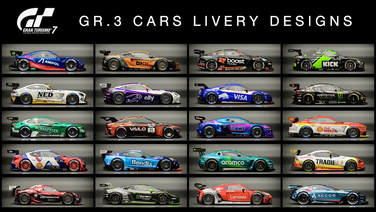 Gran Turismo 7 - GR.3 Cars Livery Designs
