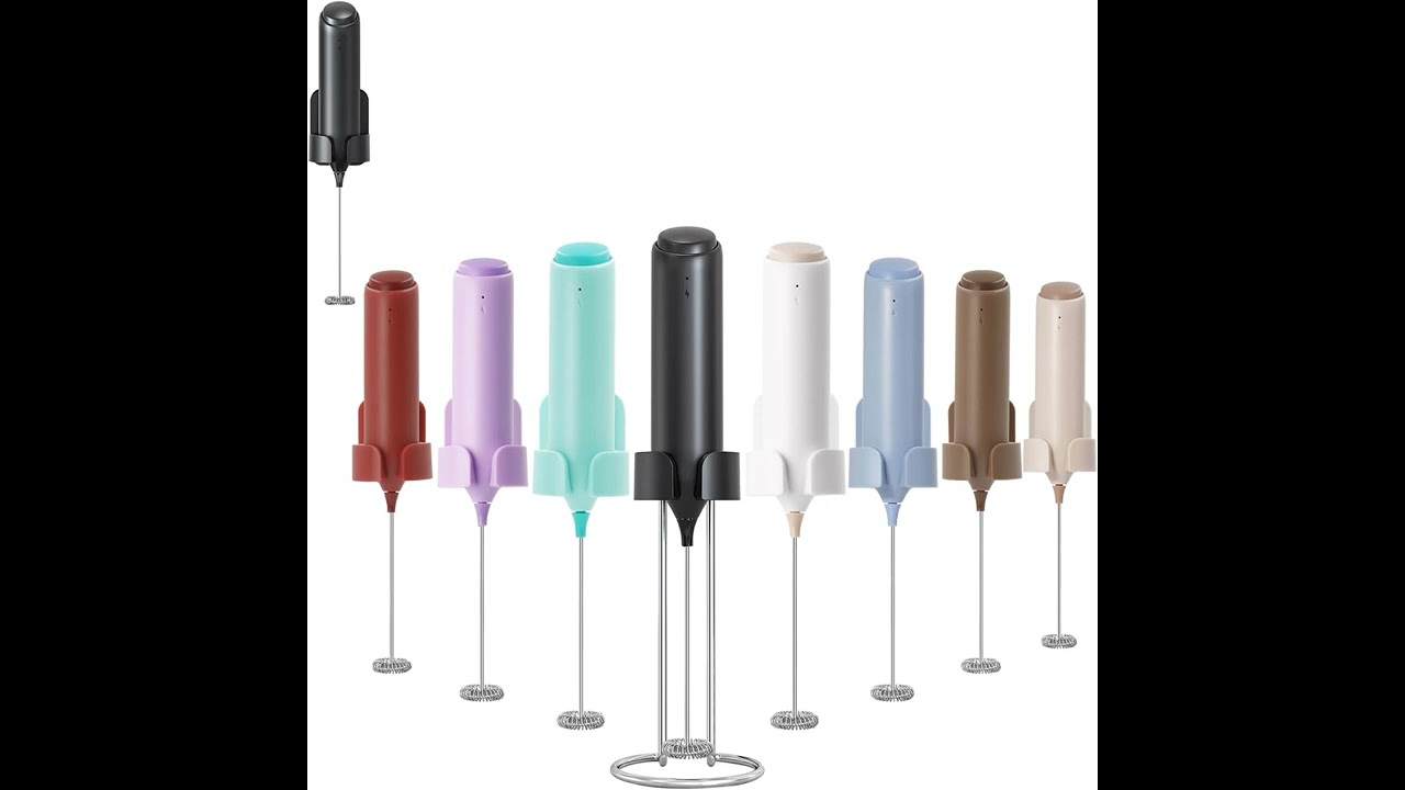 Rechargeable Coffee Frother by ELMWAY, Electric Milk Frother with Charging Stand & Wall Review