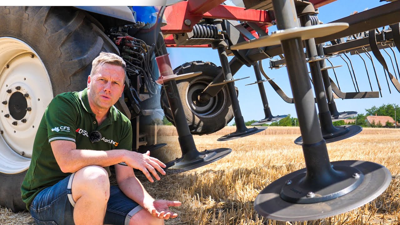 Ultrasekély talajművelő az Agrifoxx-tól! Gyakorlatban a 4Disc ActiCut kultivátor forgó tárcsákkal!