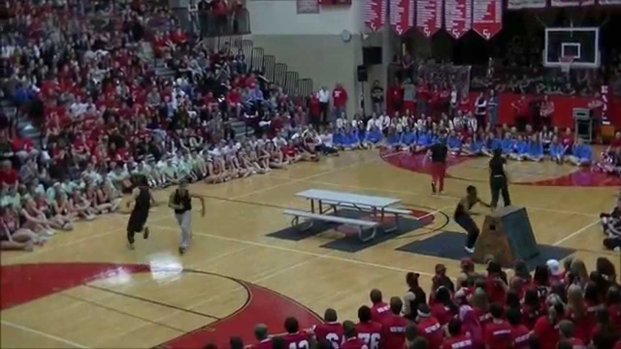 2014 CVHS Homecoming Pep Rally Parkour Performance