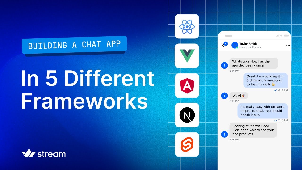 Building a Chat App in 5 Frameworks (React, Angular, Vue, Svelte, Next.js)