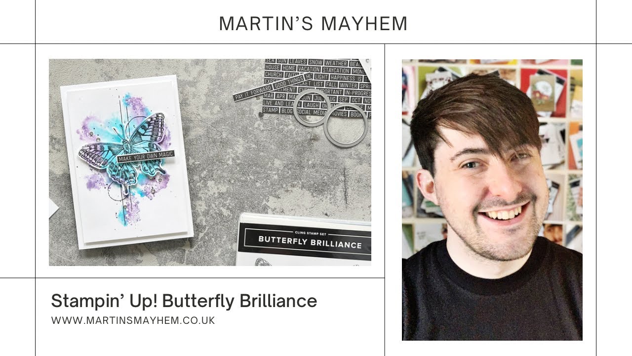 Watercolour Background | Stampin' Up! Butterfly Brilliance Stamp Set | Martin's Mayhem
