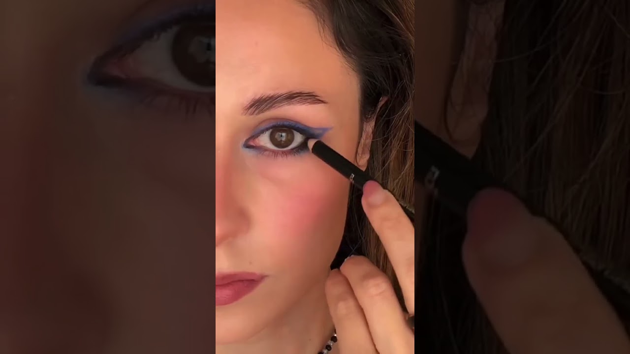 Trucco occhi per un vestito blu 💙 makeup tutorial #truccoocchi #bluemakeup