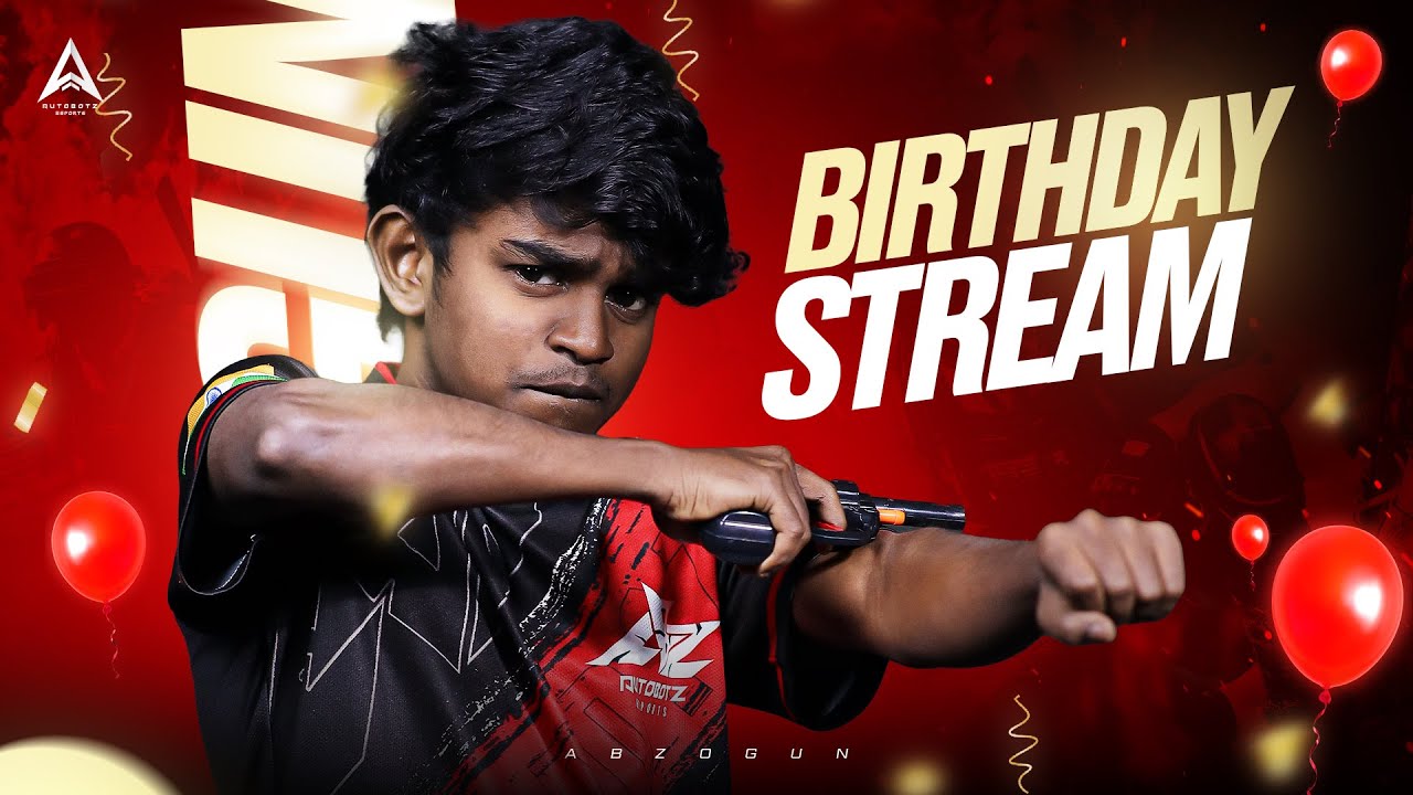 BIRTHDAY LIVE  🔴 #abzogun #bgmi #entertainment #pubg