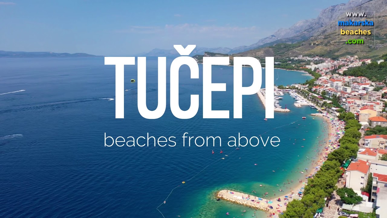 Tucepi beaches from above, Makarska Riviera summer 2019 - Makarska Riviera Beaches in FULL HD