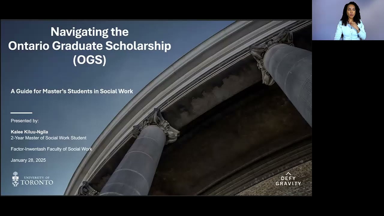Navigatiing the Ontario Graduate Scholarship