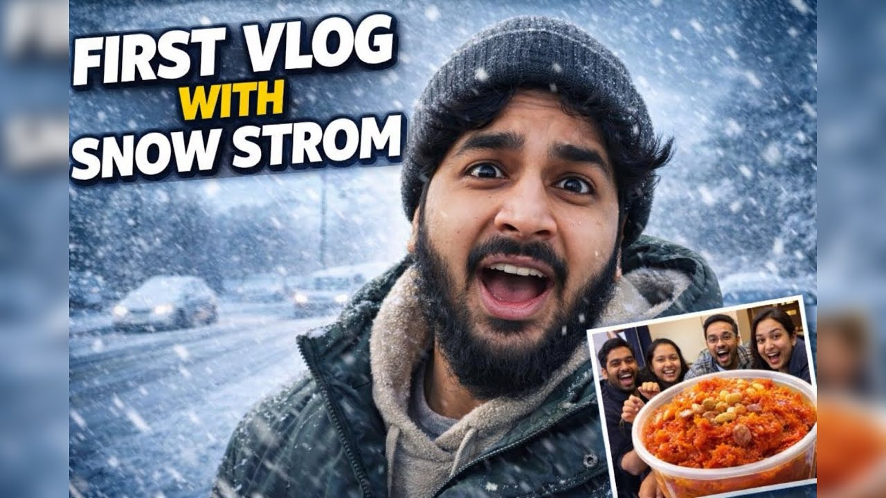 FIRST VLOG IN A SNOW STORM ❄️ | My Daily Routine + Gajar Ka Halwa