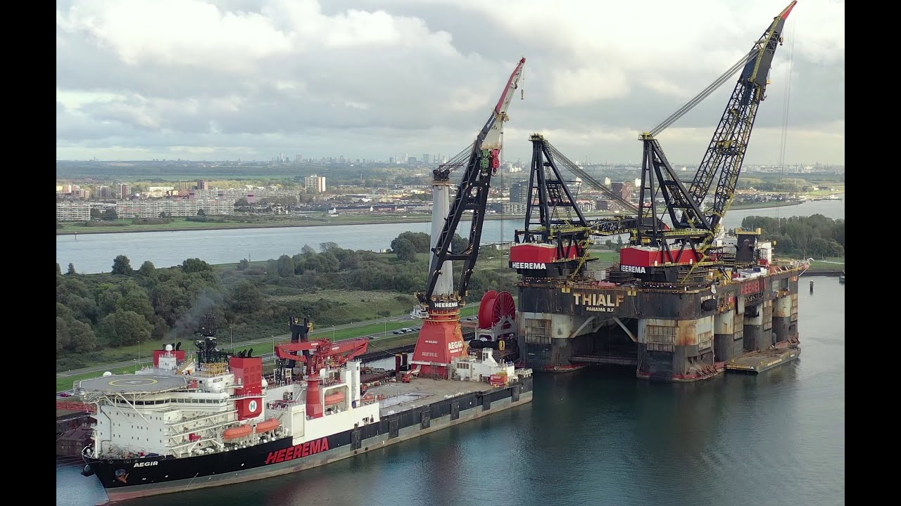 Heerema Thialf en Aegir Rozenburg Rotterdam Europoort