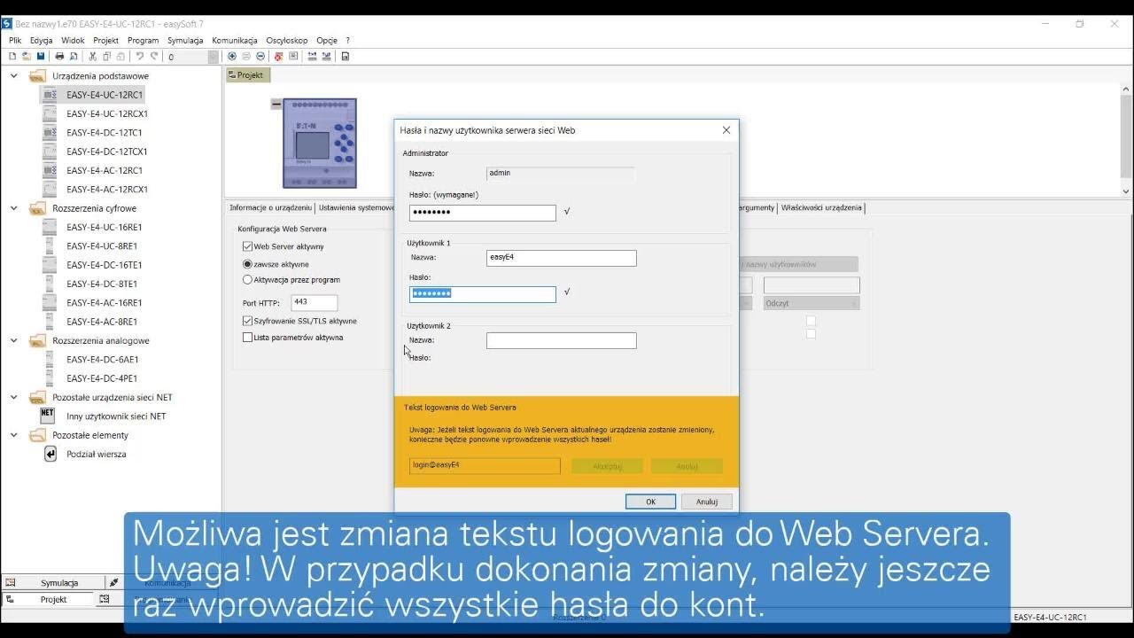 easySoft &ndash; Konfiguracja funkcji Web Servera w programie easySoft 7