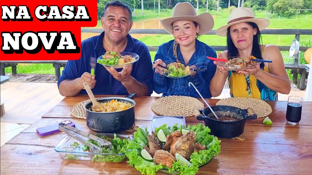 NÃO RESISTI E TIVE QUE MOSTRAR NOSSO ALMOÇO DE DOMINGO FEITO NO FOGÃO A LENHA DA 