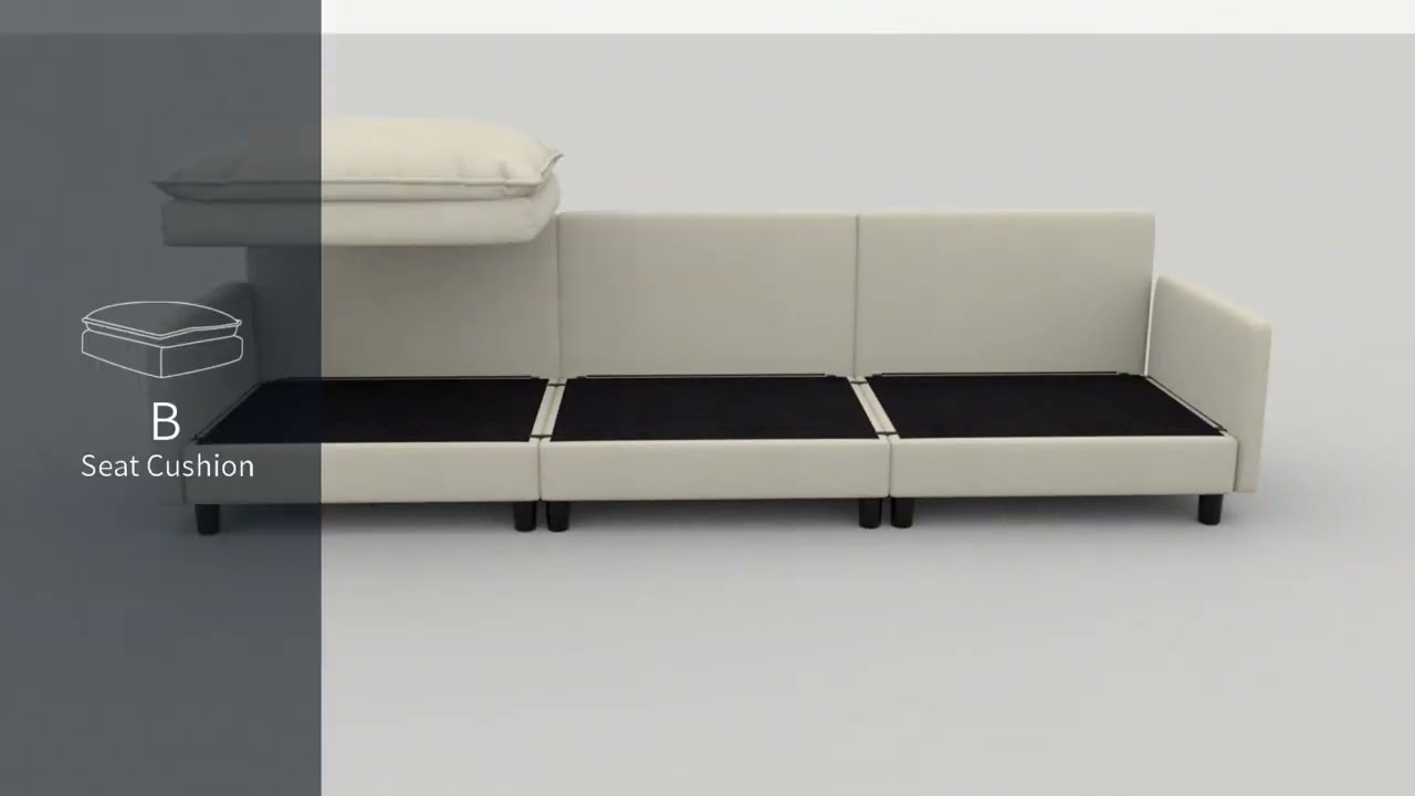 Vesgantti Cloud Lita Modular Sectional Sofa Assembly Guide #Vesgantti #sectionalsofa #Couch